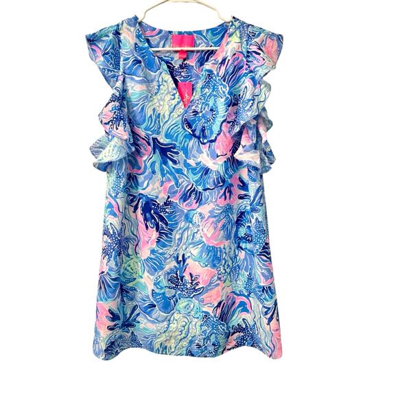 Lilly Pulitzer Dresses & Skirts - NWT! Lilly Pulitzer Astara Linen Dress in Saltwater Blue - Size Medium